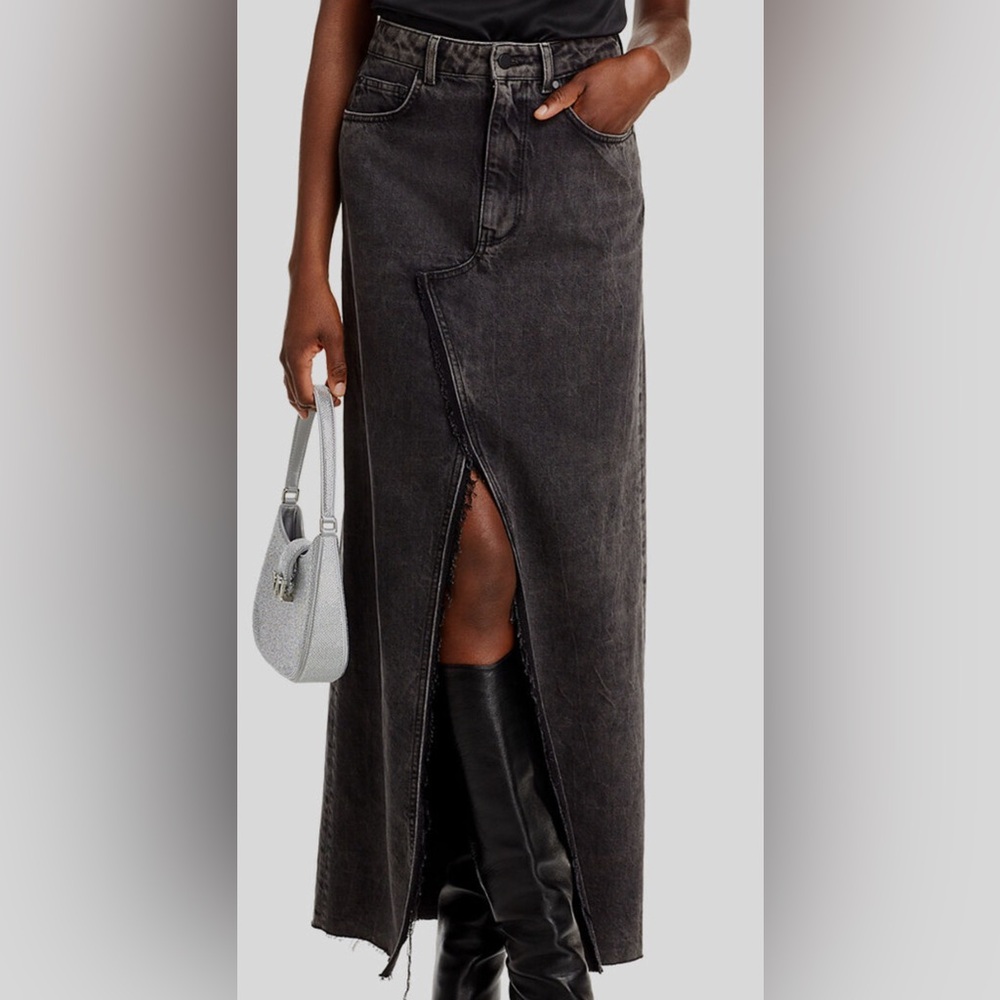 Essentiel Antwerp Black Denim Skirt